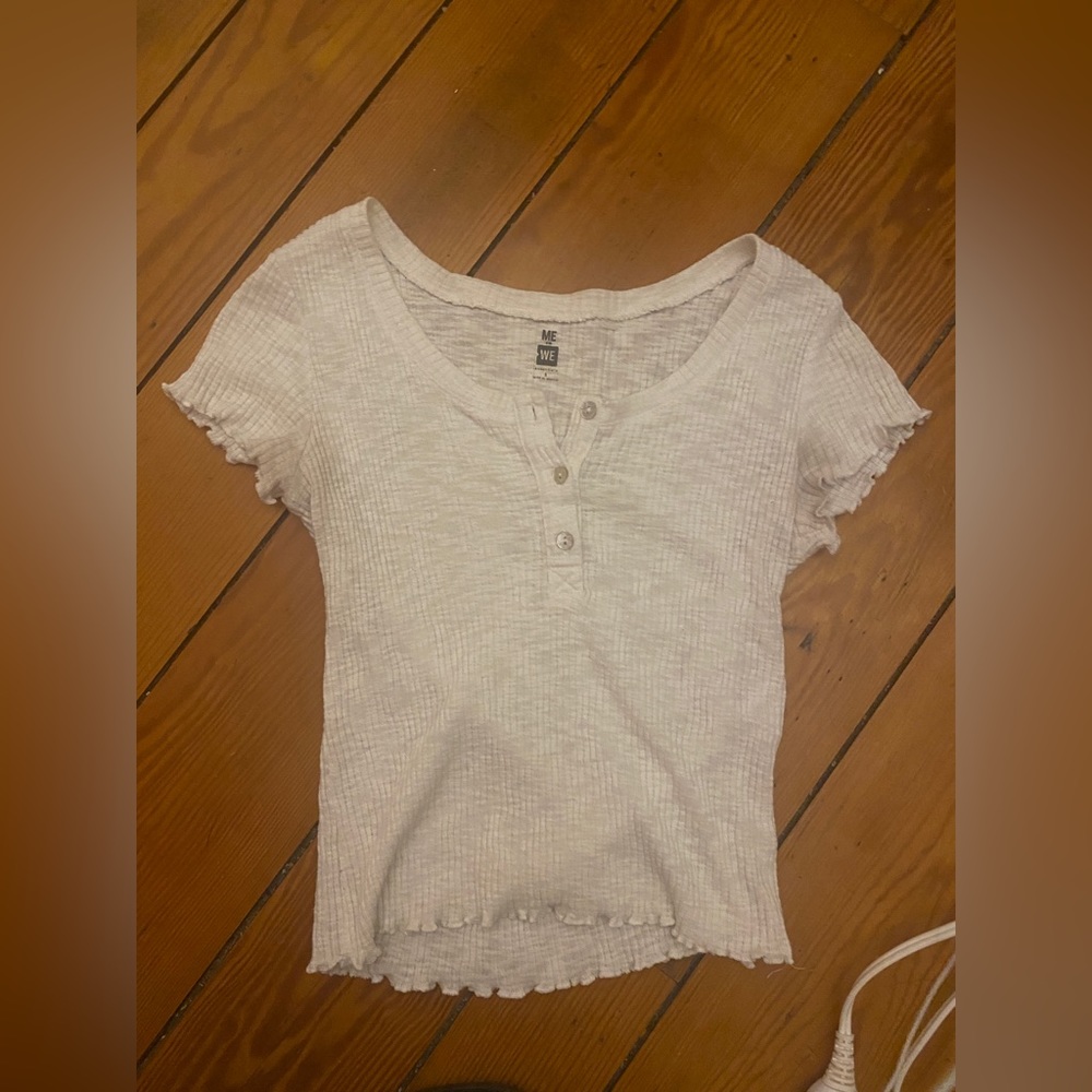 3 button down top
